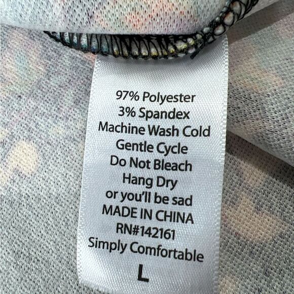 LuLaRoe Azure‎ Floral Black Skirt Pull On Stretch A-line Sz Large - Picture 5 of 5